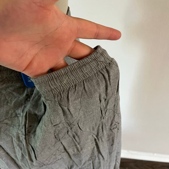 Y2K 2000s Grey Floral Print Plus Sz 3X Elastic Wast Whimsygoth Grunge - Picture 4 of 9